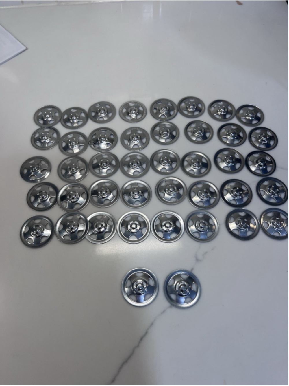 Tonka 5 Triangle Star Wheel Covers Hub Caps Lot Of 42 For Parts